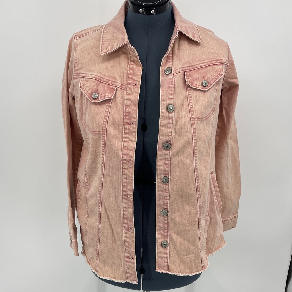 LG LORI GOLDSTEIN Light Pink Jean Jacket WOMENS SIZE 2